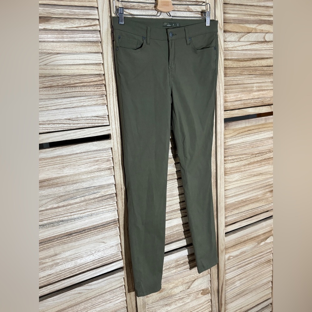 Prana Olive Green Athleisure Pants Size 8 - Picture 4 of 9